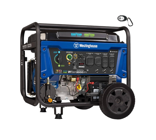 Westinghouse WGen9500DFc 12500 Peak Watt Dual Fuel Portable Generator